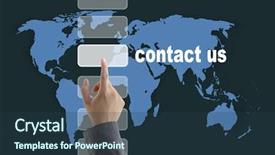  Presentation with world map - Slide deck having software innovation - male business hand pushing background and a tawny brown colored foreground