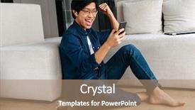  Presentation with asian nurse helps a man - Amazing PPT layouts having software shop - happy asian man sitting backdrop and a  colored foreground