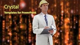  Presentation with taking notes - PPT layouts enhanced with softwareware - composite image of attractive architect background and a tawny brown colored foreground