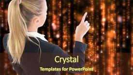  Presentation with composite - Slide set consisting of softwareware - composite image of blonde businesswoman background and a  colored foreground