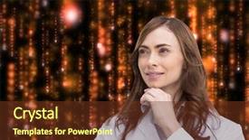  Presentation with composite - Beautiful theme featuring softwareware - composite image of thoughtful brunette backdrop and a tawny brown colored foreground
