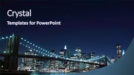  Presentation with new york night - Colorful PPT theme enhanced with soho - brooklyn bridge and manhattan skyline backdrop and a wine colored foreground