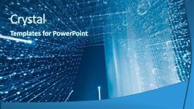  Presentation with bridge - Audience pleasing presentation theme consisting of soho - night view of the bridge backdrop and a ocean colored foreground