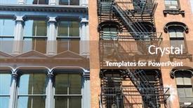  Presentation with new york city - Cool new presentation theme with soho buildings facade in manhattan backdrop and a tawny brown colored foreground