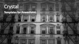  Presentation with industrial buildings new commercial warehouse - Amazing PPT theme having soho buildings facade in manhattan backdrop and a dark gray colored foreground