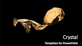  Presentation with satin - Presentation design enhanced with soie - golden soft satin flying background and a black colored foreground
