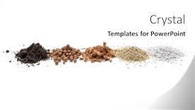  Presentation with coconut - Slide deck consisting of soil-and-substrate-for-flowering background and a white colored foreground