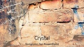  Presentation with stone - Amazing presentation theme having soil cement - old stone wall textures backdrop and a coral colored foreground