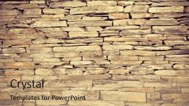  Presentation with marble tile texture stone wall - Amazing PPT theme having soil cement - old stone wall textures backdrop and a  colored foreground