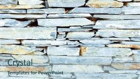  Presentation with marble tile texture stone wall - Cool new slides with soil cement - old stone wall textures backdrop and a light blue colored foreground