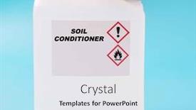  Presentation with chemicals - Theme consisting of soil-conditioner-agricultural-chemicals background and a white colored foreground