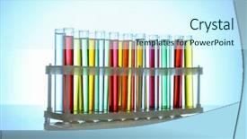  Presentation with test tubes - Amazing theme having soil contamination - chemical test-tubes on color background backdrop and a cool aqua colored foreground