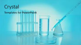  Presentation with test tubes - Colorful theme enhanced with soil contamination - chemical test-tubes with medicine dropper backdrop and a light blue colored foreground