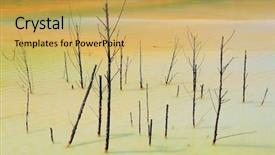  Presentation with copper mine - Amazing slide set having soil contamination - nature pollution of a copper backdrop and a yellow colored foreground