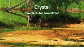  Presentation with copper mine - Colorful slide deck enhanced with soil contamination - nature pollution of a copper backdrop and a tawny brown colored foreground