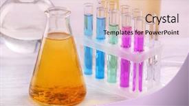  Presentation with dirty water - PPT theme with soil contamination - testing dirty water background and a lemonade colored foreground