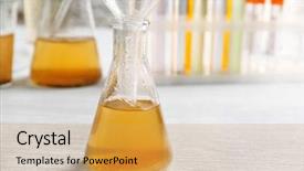  Presentation with dirty water - Beautiful PPT theme featuring soil contamination - testing dirty water backdrop and a yellow colored foreground