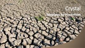  Presentation with dirt dirt texture dirty - Amazing PPT theme having soil erosion conservation - drying dirty wasteland backdrop and a coral colored foreground