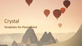  Presentation with cappadocia - Amazing PPT theme having soil formation - balloons in cappadocia turkey backdrop and a lemonade colored foreground
