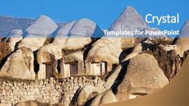  Presentation with history of old turkey - Slides having soil formation - cappadocia in turkey background and a teal colored foreground