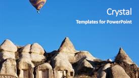  Presentation with cappadocia - Audience pleasing slide deck consisting of soil formation - cappadocia in turkey backdrop and a teal colored foreground