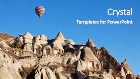  Presentation with cappadocia - Cool new PPT theme with soil formation - cappadocia in turkey backdrop and a teal colored foreground