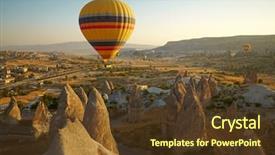  Presentation with soil formation - Colorful presentation enhanced with soil formation - cappadocia turkey backdrop and a tawny brown colored foreground