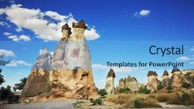  Presentation with soil formation - Presentation having soil formation - cappadocia background and a light blue colored foreground