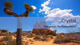  Presentation with joshua tree national park - Cool new presentation design with soil formation - joshua tree national park yucca backdrop and a light blue colored foreground