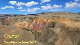  Presentation with mars - Presentation theme featuring soil formation - landscape with deposit of colorful background and a violet colored foreground