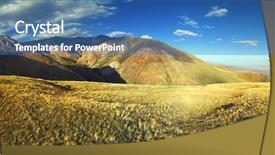  Presentation with soil formation - PPT theme having soil formation - panorama landscape in the altai background and a  colored foreground
