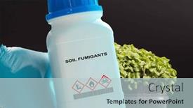  Presentation with weeds - Theme having soil-fumigants-chemicals-used background and a lemonade colored foreground