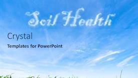  Presentation with soil - Slide deck with soil-health-maintaining-fertile and a light blue colored foreground