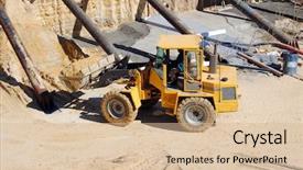 Presentation with soil mechanics - Audience pleasing presentation design consisting of soil mechanics - front-end loader working in giant backdrop and a lemonade colored foreground