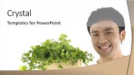  Presentation with close up of young girls - PPT layouts enhanced with soil nail - close up young man holding background and a  colored foreground