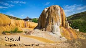  Presentation with soil - Slide deck having soil of analavory geysers madagascar background and a yellow colored foreground