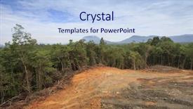  Presentation with soil pollution - PPT theme consisting of soil pollution oil - deforestation environmental damage background and a light blue colored foreground