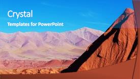  Presentation with mountain rainer - Slide deck consisting of soil salinity - mountain plateau la puna northern background and a  colored foreground