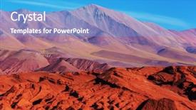  Presentation with mountain rainer - Cool new slides with soil salinity - mountain plateau la puna northern backdrop and a teal colored foreground