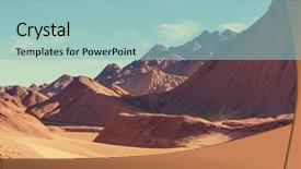  Presentation with mountain - Presentation design featuring soil salinity - mountain plateau la puna northern background and a  colored foreground