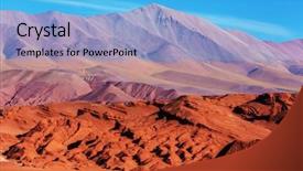  Presentation with mountain - PPT layouts consisting of soil salinity - mountain plateau la puna northern background and a  colored foreground