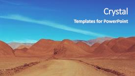  Presentation with k2 mountain - Presentation theme consisting of soil salinity - mountain plateau la puna northern background and a  colored foreground