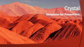  Presentation with noah mountain - Slides having soil salinity - mountain plateau la puna northern background and a coral colored foreground