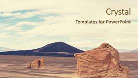  Presentation with mountain - Beautiful PPT theme featuring soil salinity - mountain plateau la puna northern backdrop and a cream colored foreground
