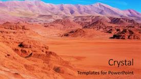  Presentation with k2 mountain - PPT theme having soil salinity - mountain plateau la puna northern background and a red colored foreground