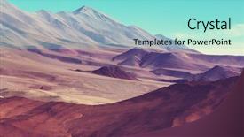  Presentation with smokey mountain - Theme featuring soil salinity - mountain plateau la puna northern background and a arctic colored foreground