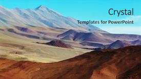  Presentation with mountain - Slides featuring soil salinity - mountain plateau la puna northern background and a  colored foreground