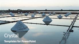  Presentation with salt - Slides enhanced with soil salinity - salt in sea salt farm background and a seafoam green colored foreground