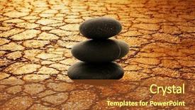  Presentation with tower - Slides enhanced with soil stabilisation - stone tower in the middle background and a tawny brown colored foreground