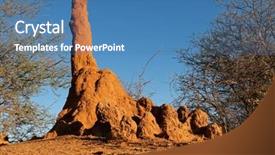 Presentation with termite - Beautiful slide deck featuring soil structure - massive termite mound backdrop and a teal colored foreground